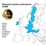 Adapter tankowania Polska - Niemcy, M14, dł 80 DISH - ACME