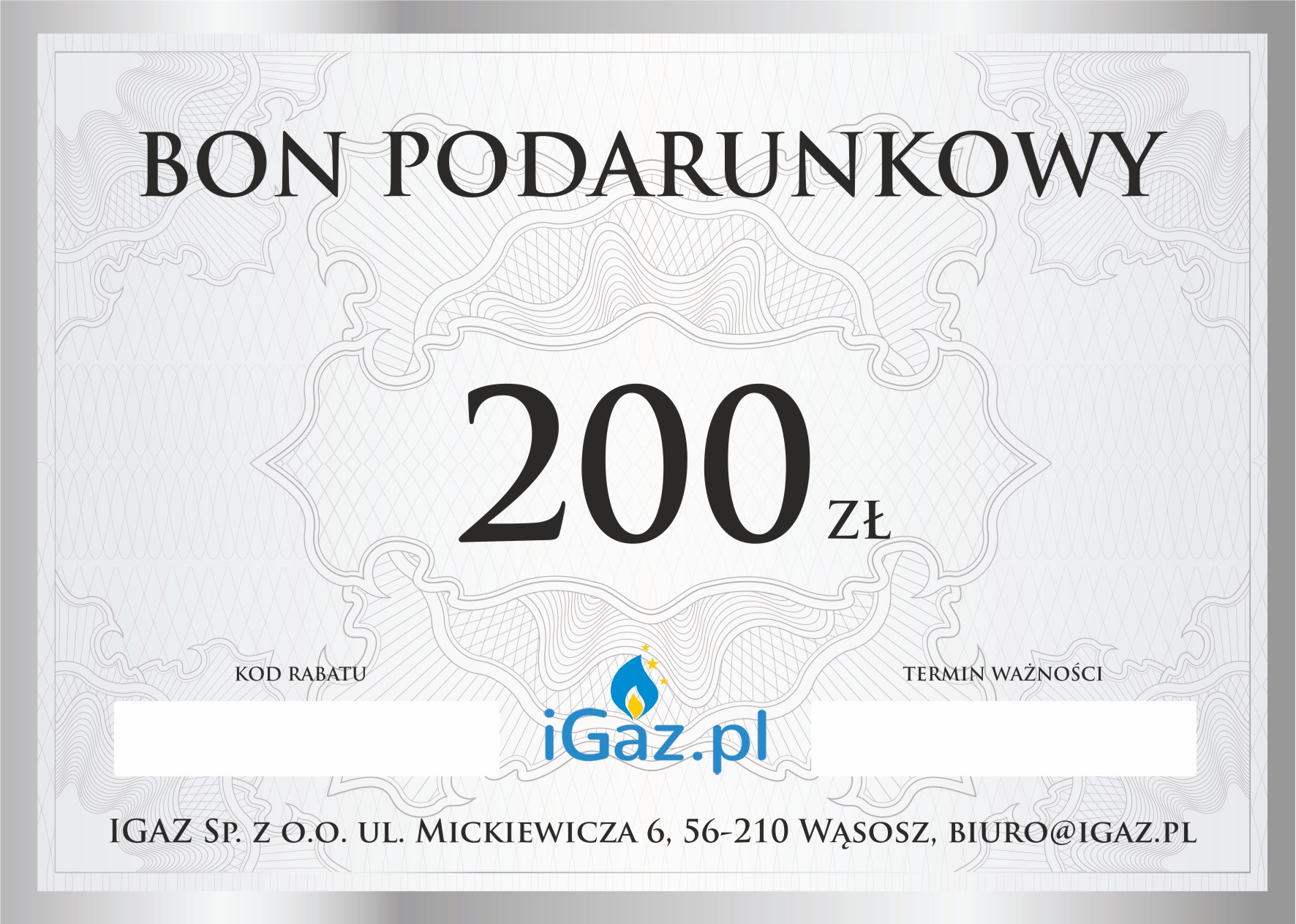 Bon podarunkowy 200 zł