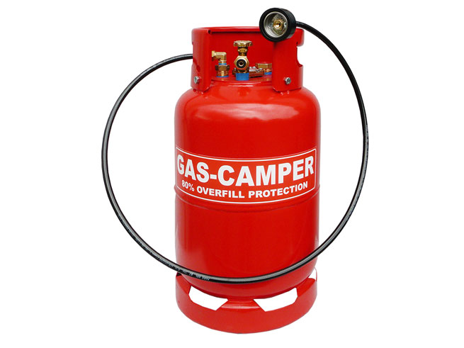 GAS CAMPER Butla kempingowa 11 kg 27 l + zestaw do napełniania