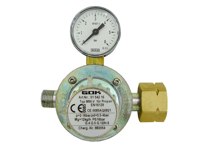 Reduktor 0,5-4 bar 12 kg/h do nagrzewnicy, palników, piecyków