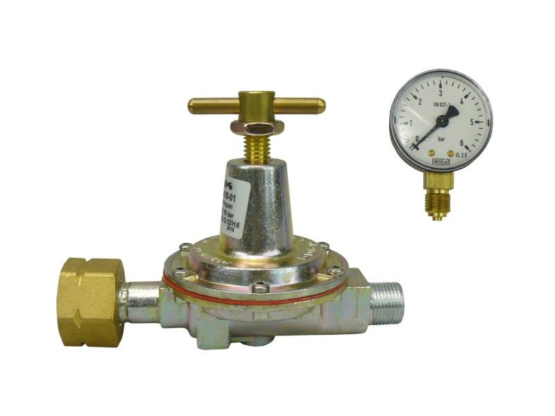 Reduktor GOK 0-4 bar 12 kg/h + manometr - do nagrzewnicy, palników