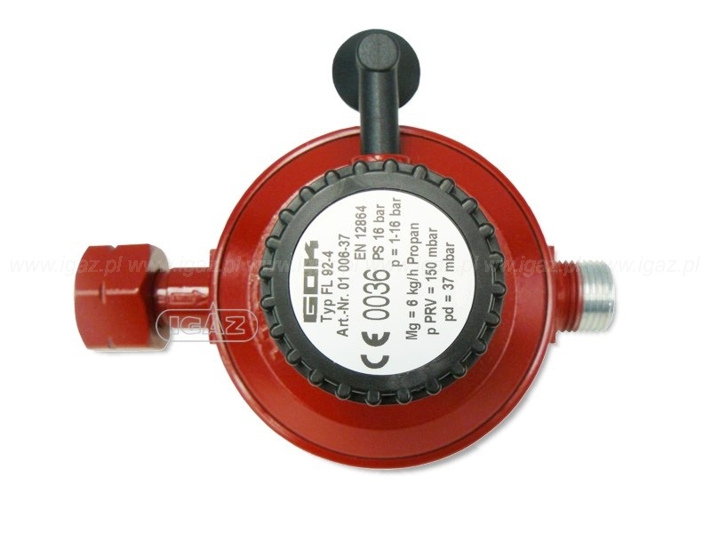Reduktor GOK 37/50 mbar, 6 kg/h, KLFx1/2 L