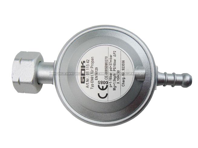 Reduktor GOK 37 mbar, 1,5kg/h, KLF x wąż 9 mm - 10 szt