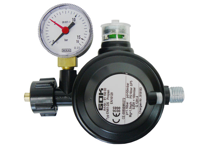 Reduktor GOK 1,5kg/h 50 mbar UDS grill + manometr
