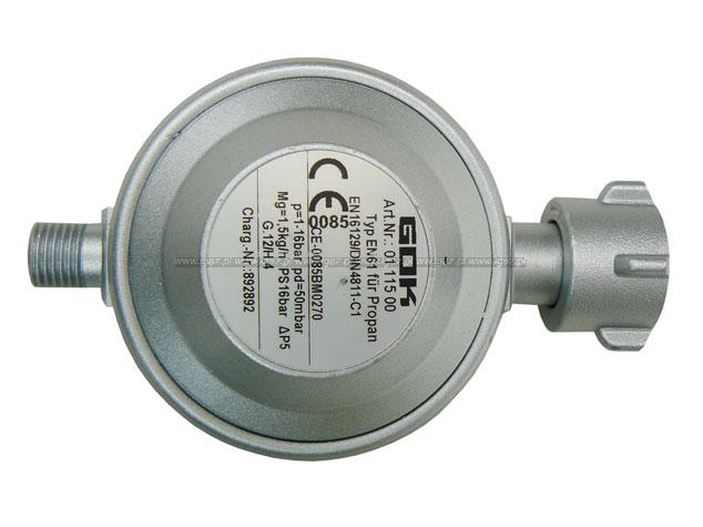 .Reduktor GOK typ EN 61, 50 mbar 1,5 kg/H1/4 L