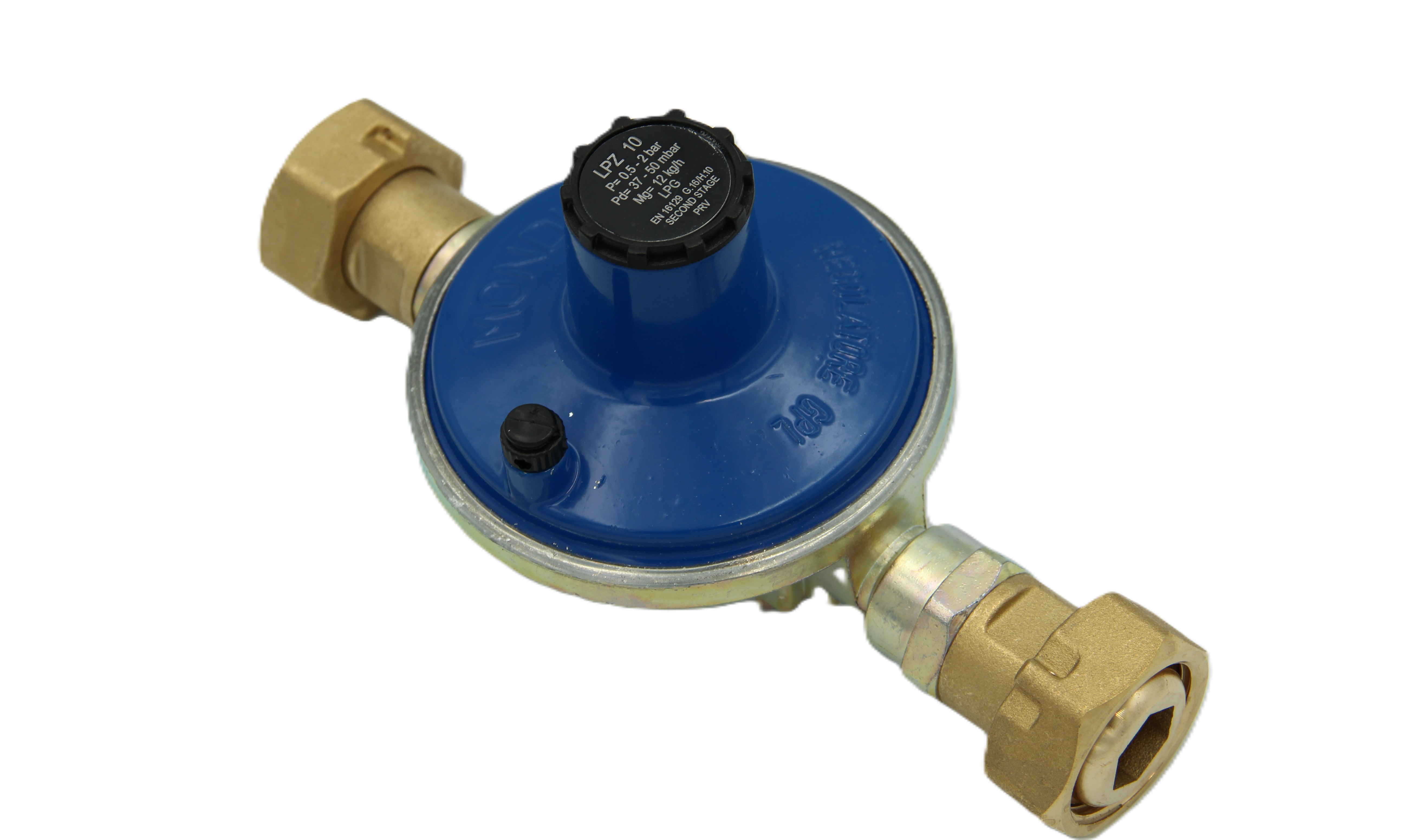 Reduktor II st. Mondial typ LPZ10 12kg/h 37-50mbar 1" x 1" PRV